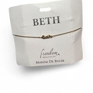 Marina De Buchi “Beth” Freedom Bracelet Gold Tone Adjustable Nickel-Free NWT